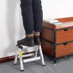 person standing on stool